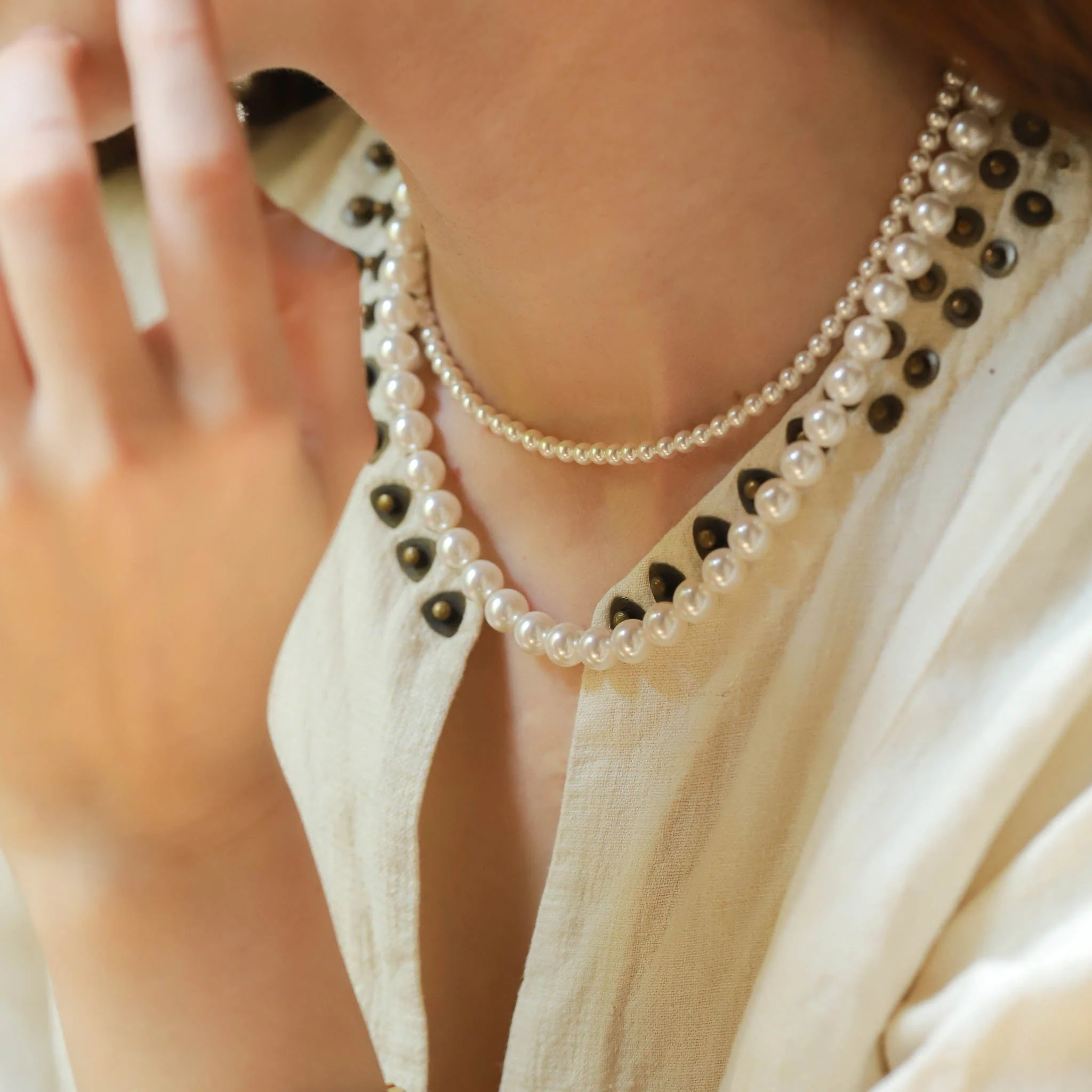 8MM Swarovski Pearl Necklace - Image 2