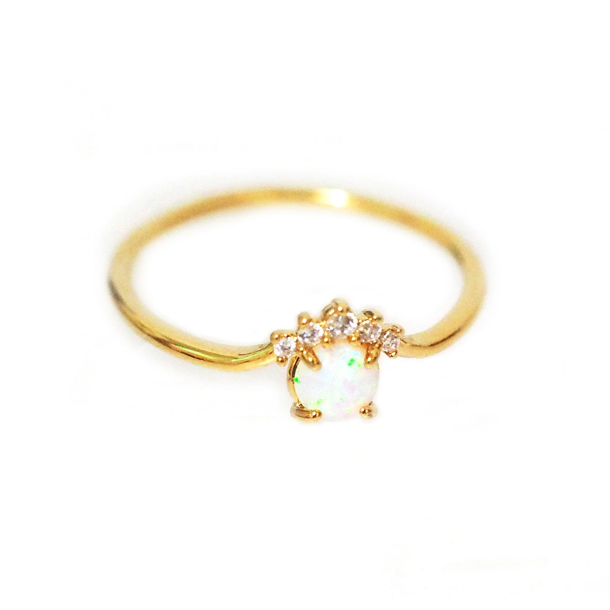 Crowned Opal CZ Ring - Image 2