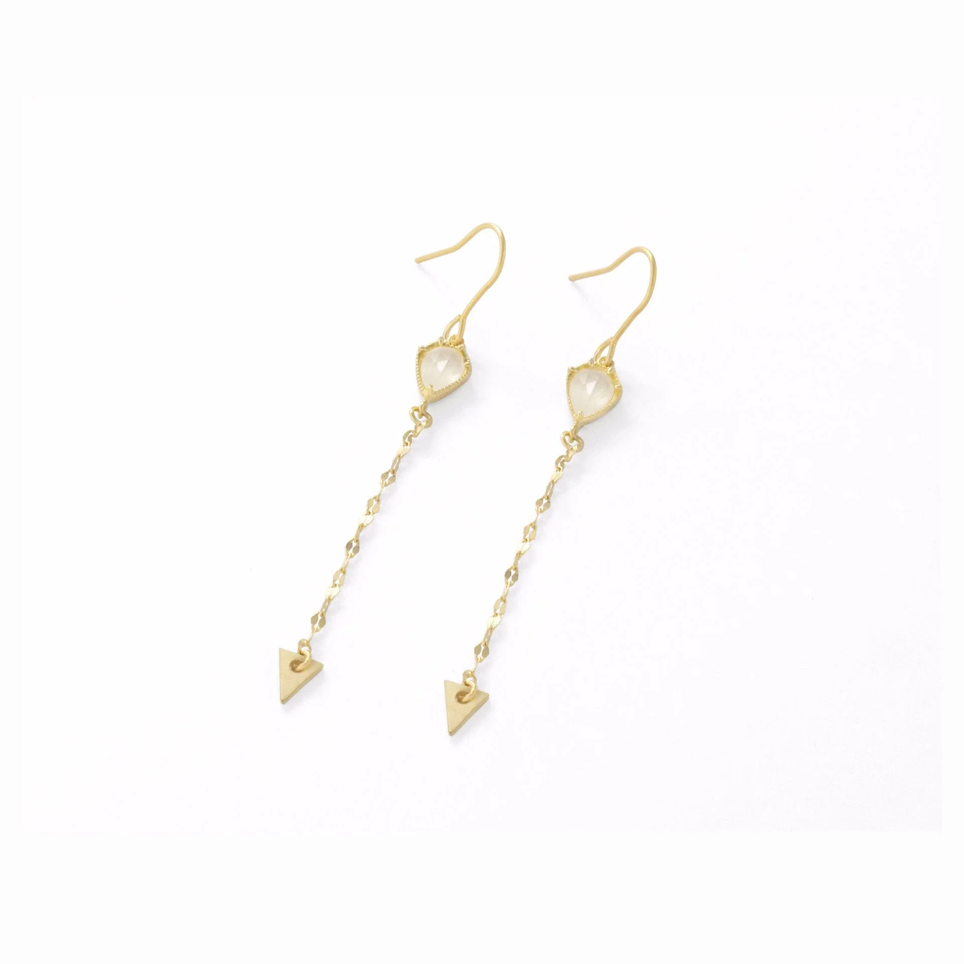 Arrow Stone Drop Earrings