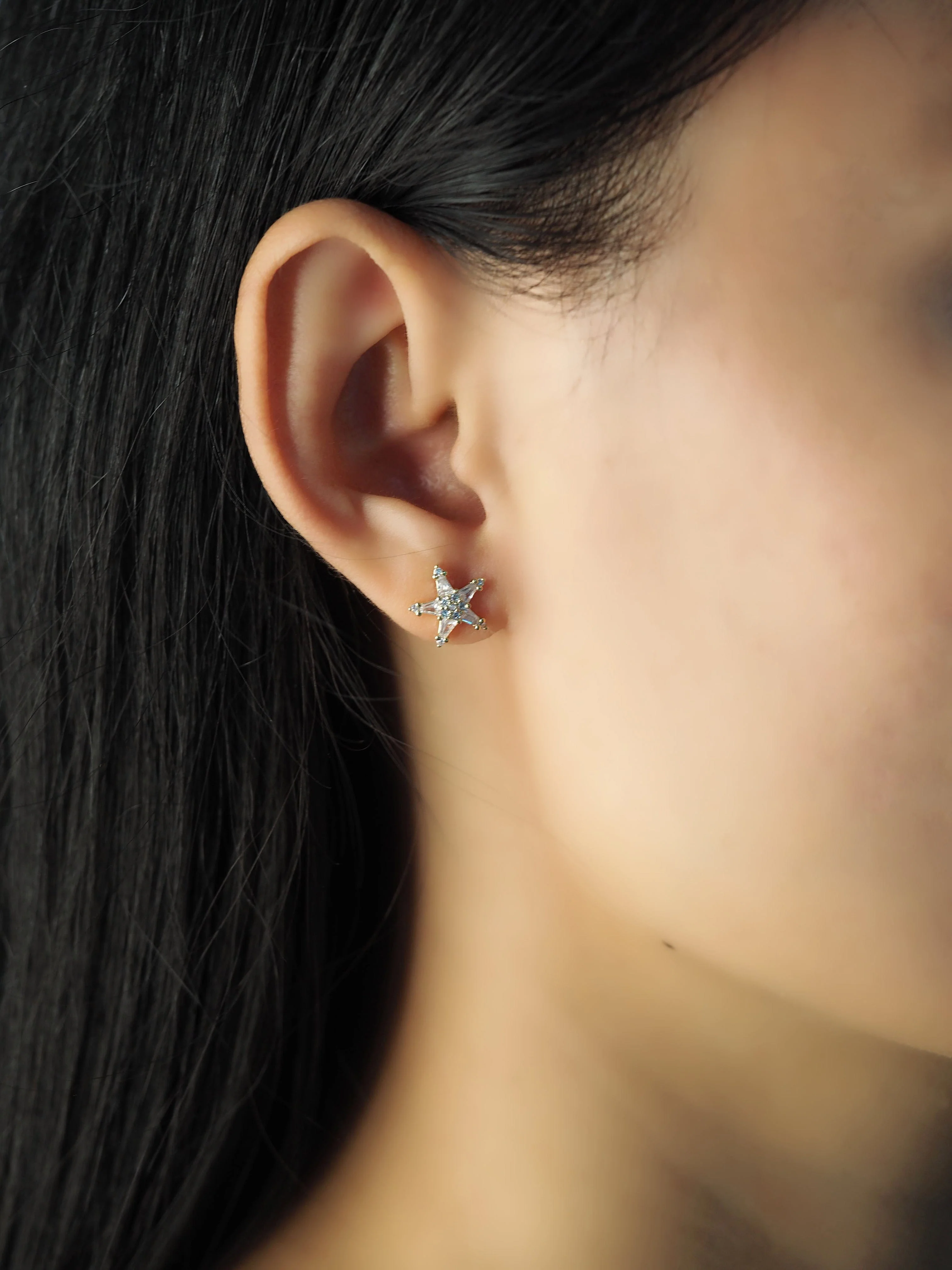 Star Baguette Studs - Image 2