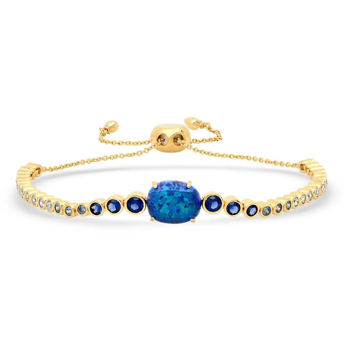 Blue Opal Bolo Bracelet