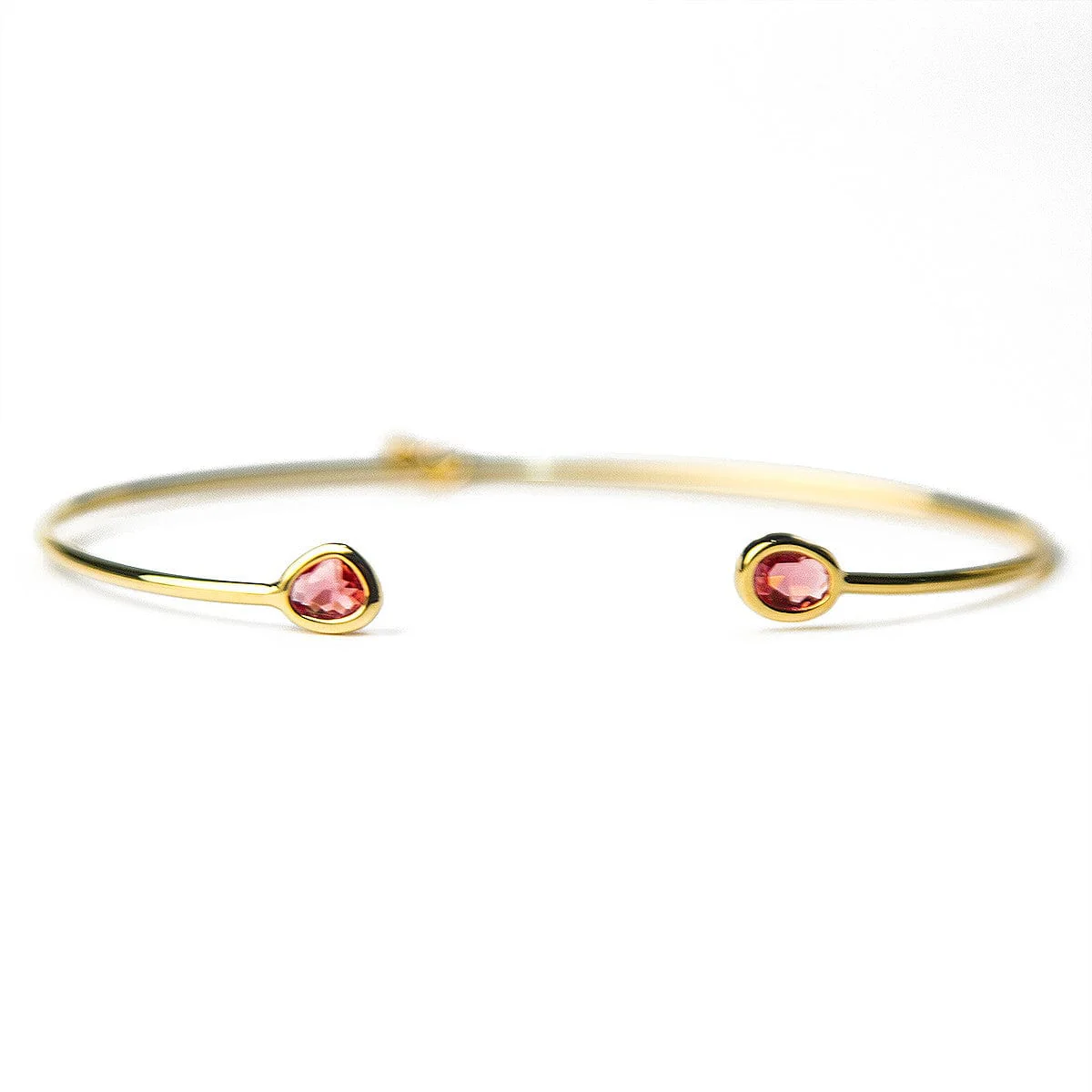 Mini Glass Bezel Cuff Bracelet