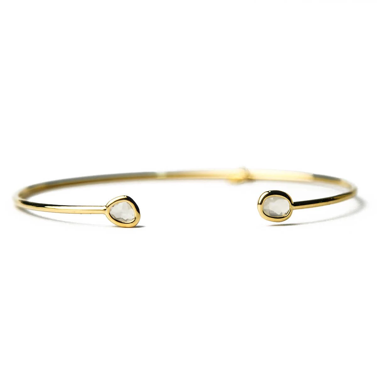 Mini Glass Bezel Cuff Bracelet - Image 2