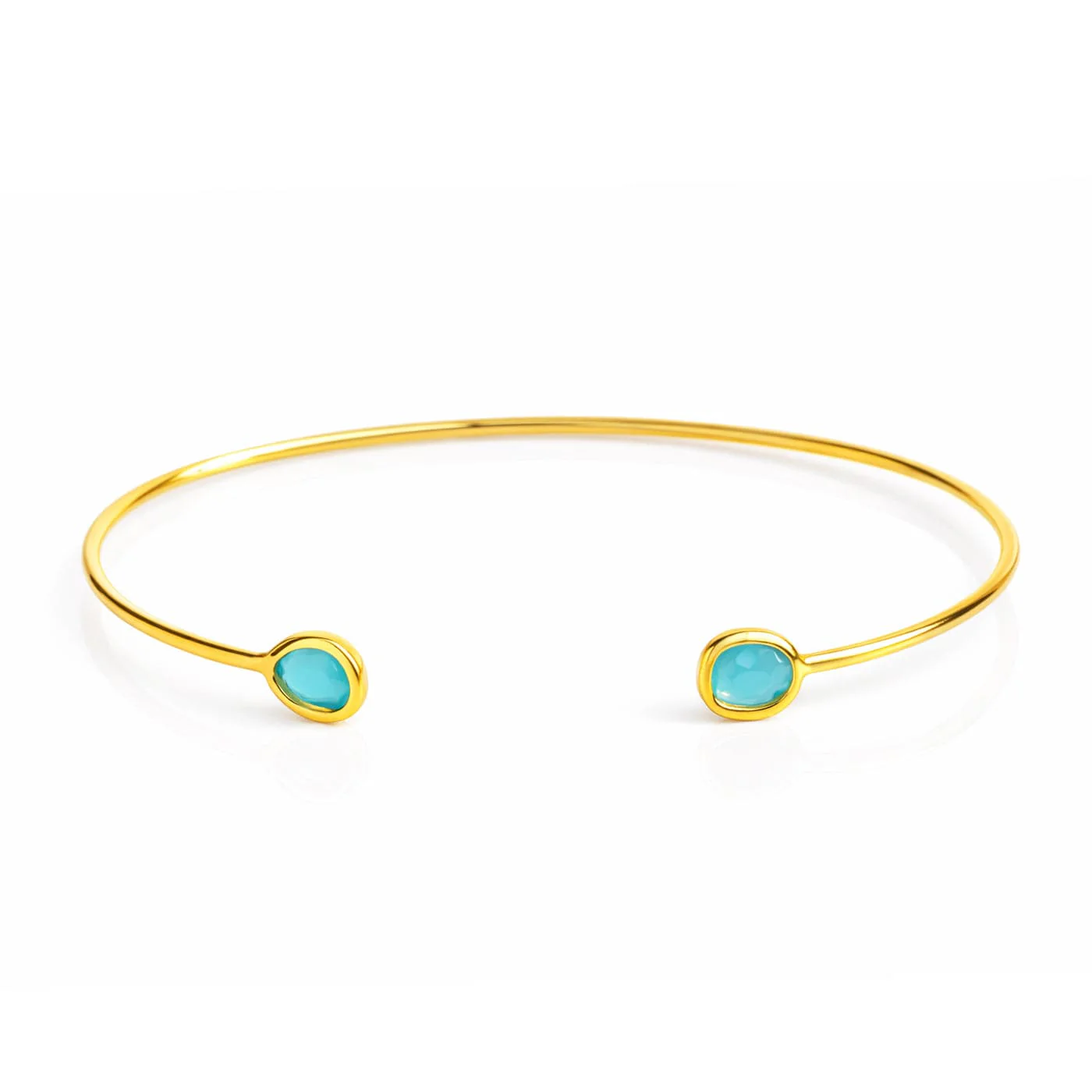 Mini Glass Bezel Cuff Bracelet - Image 21