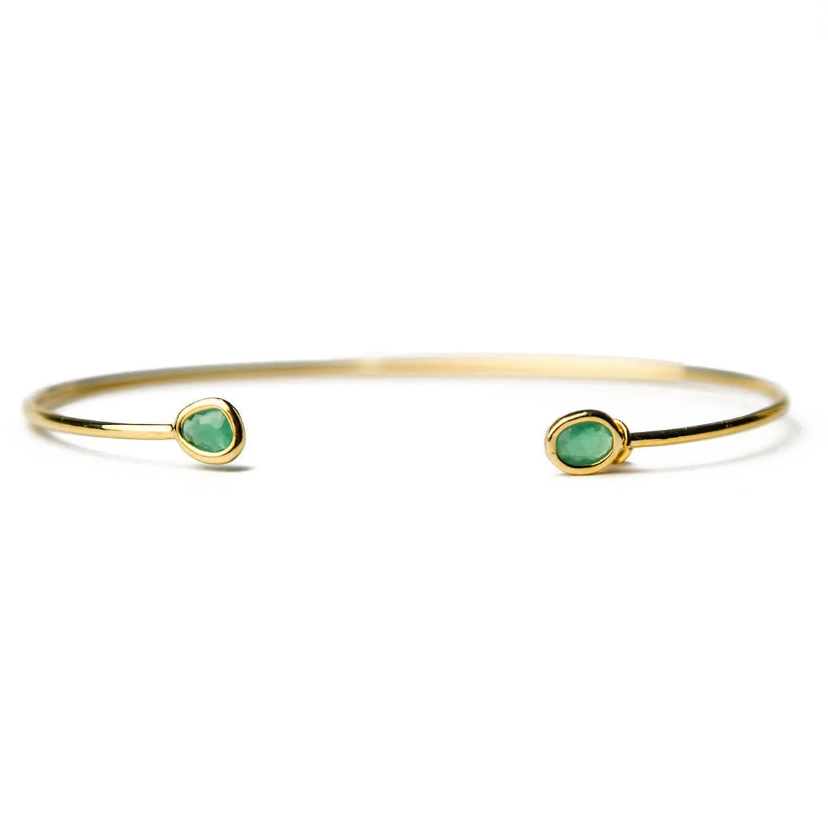 Mini Glass Bezel Cuff Bracelet - Image 3