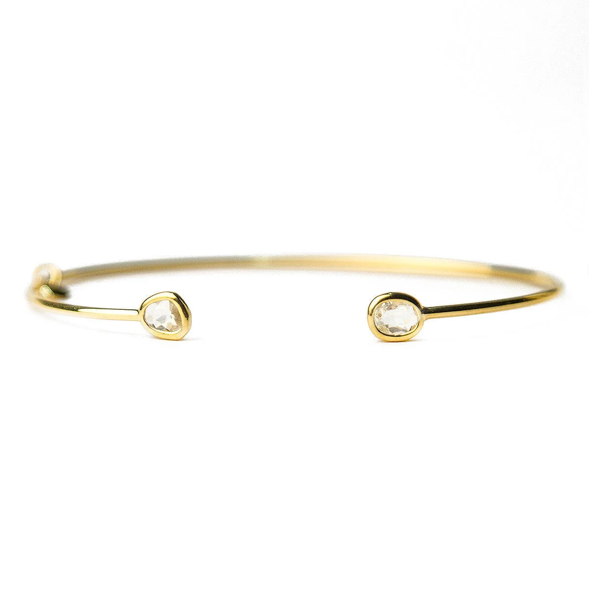 Mini Glass Bezel Cuff Bracelet - Image 4