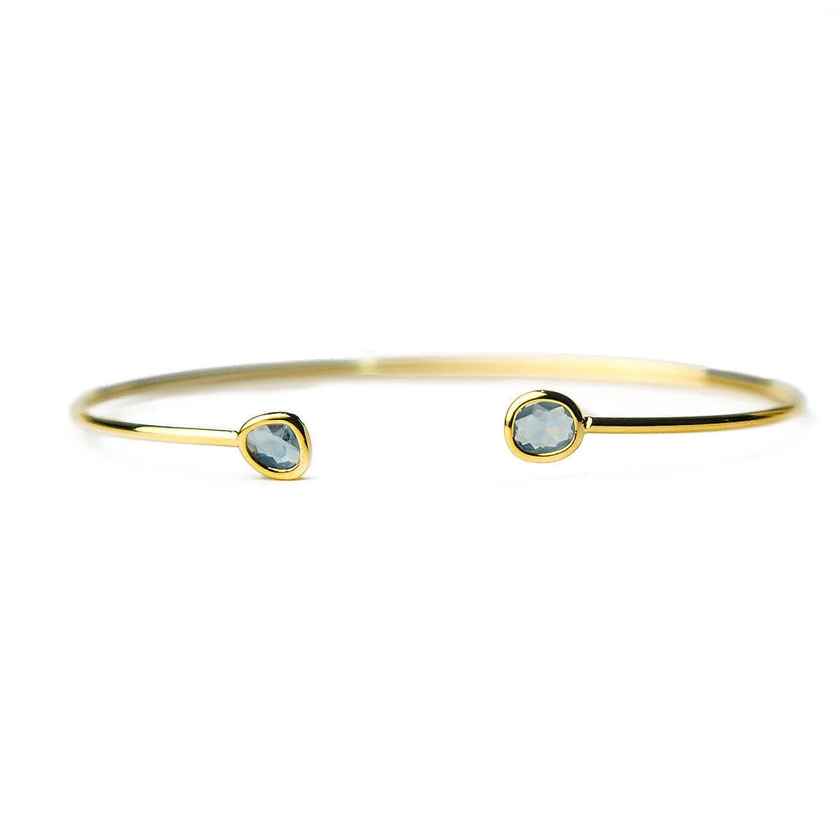 Mini Glass Bezel Cuff Bracelet - Image 6