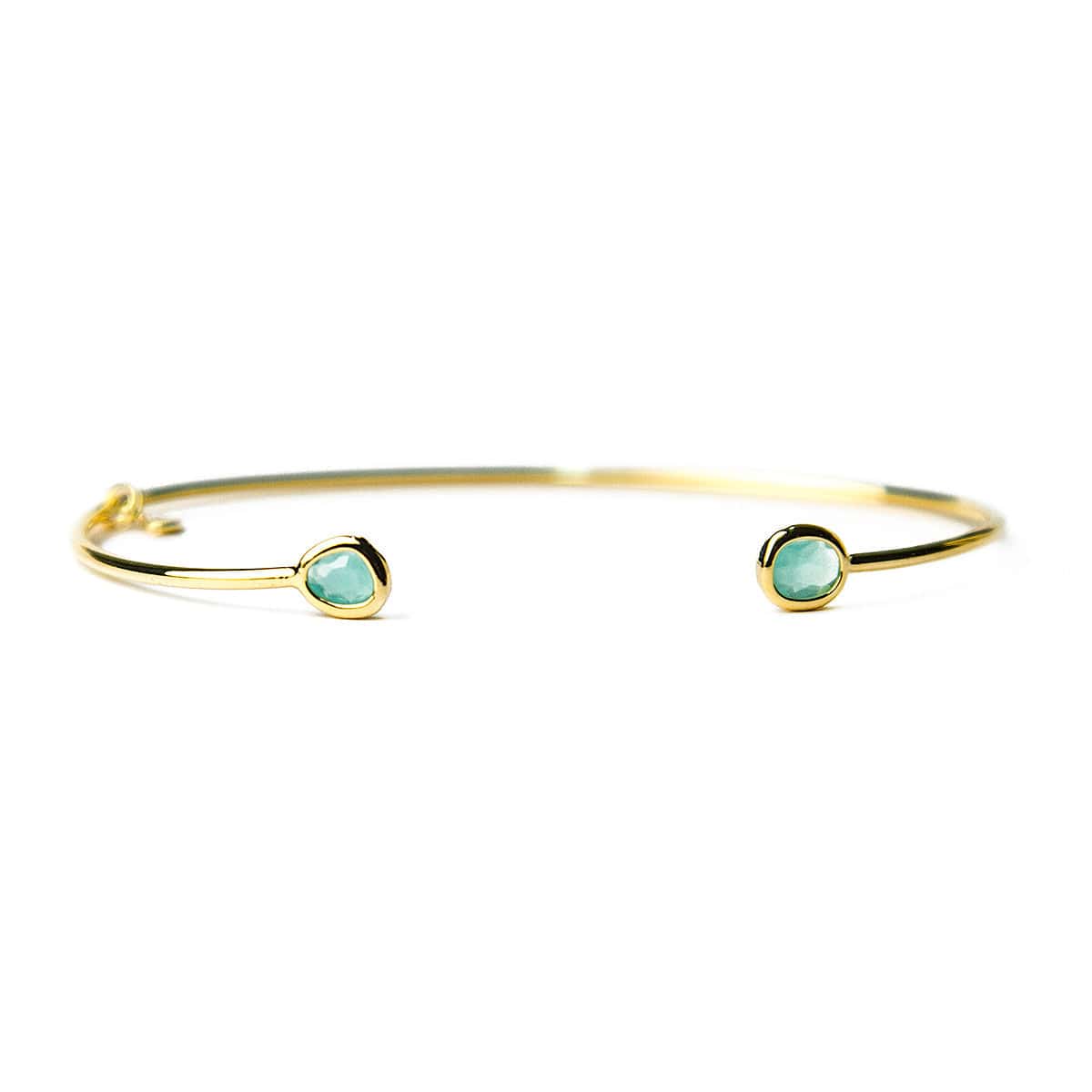 Mini Glass Bezel Cuff Bracelet - Image 7