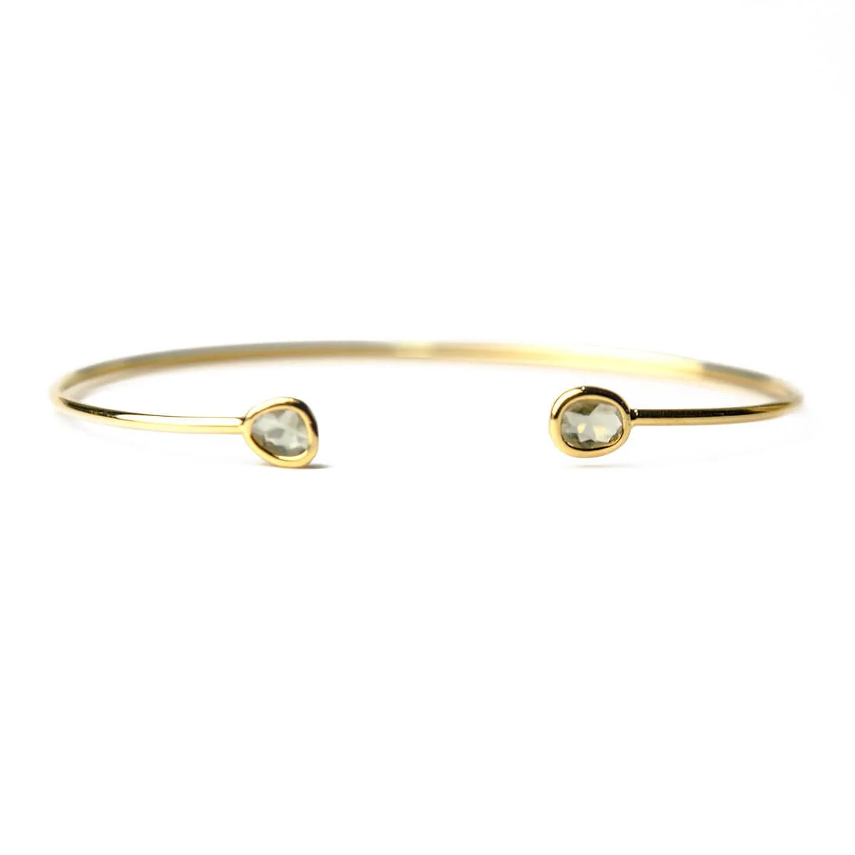 Mini Glass Bezel Cuff Bracelet - Image 8