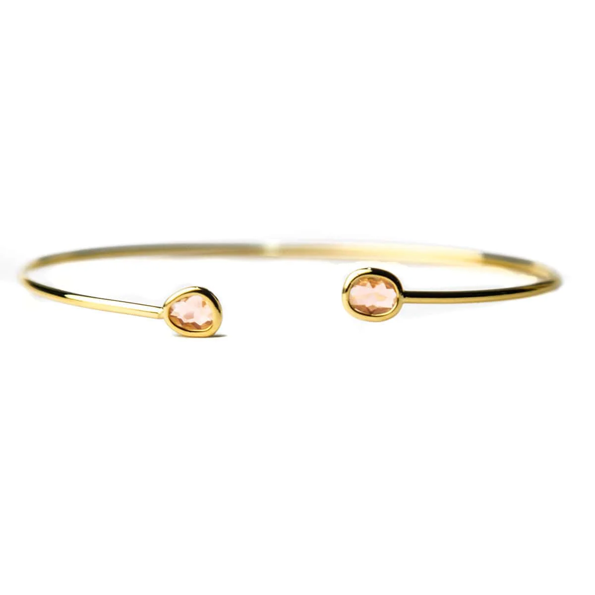 Mini Glass Bezel Cuff Bracelet - Image 9