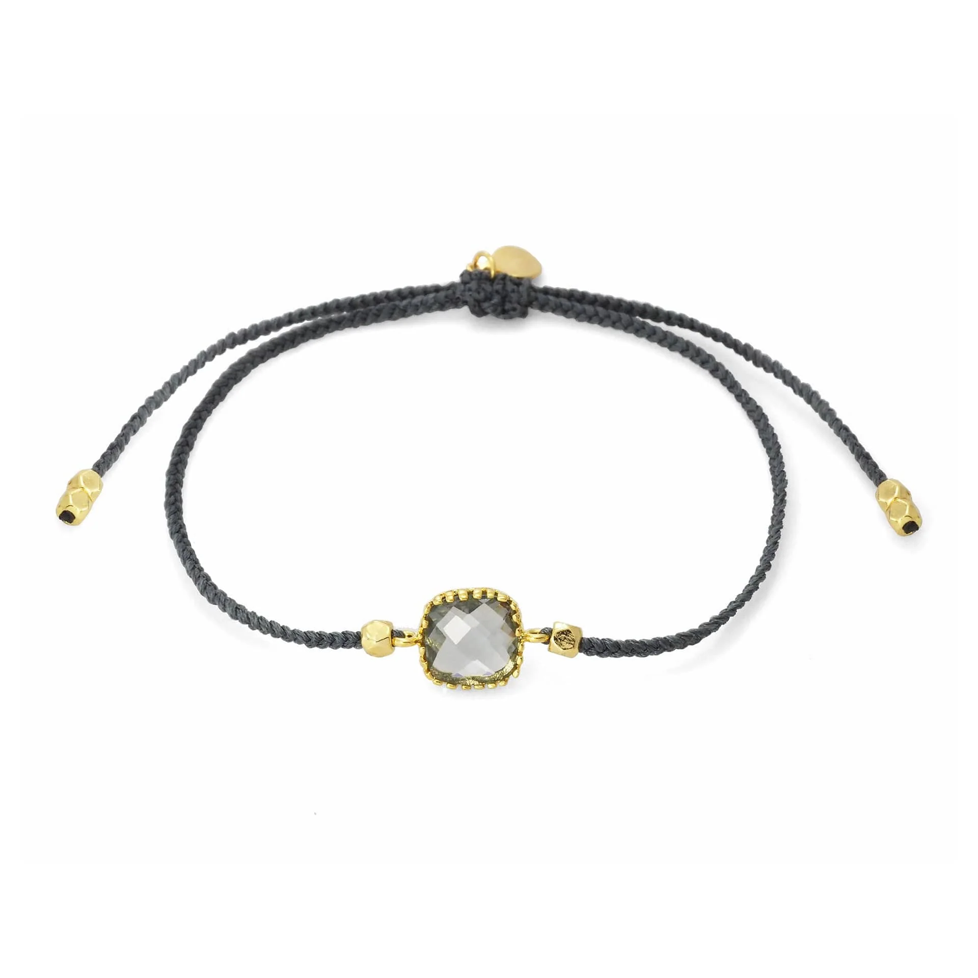 Braided Nylon Charm Bracelet