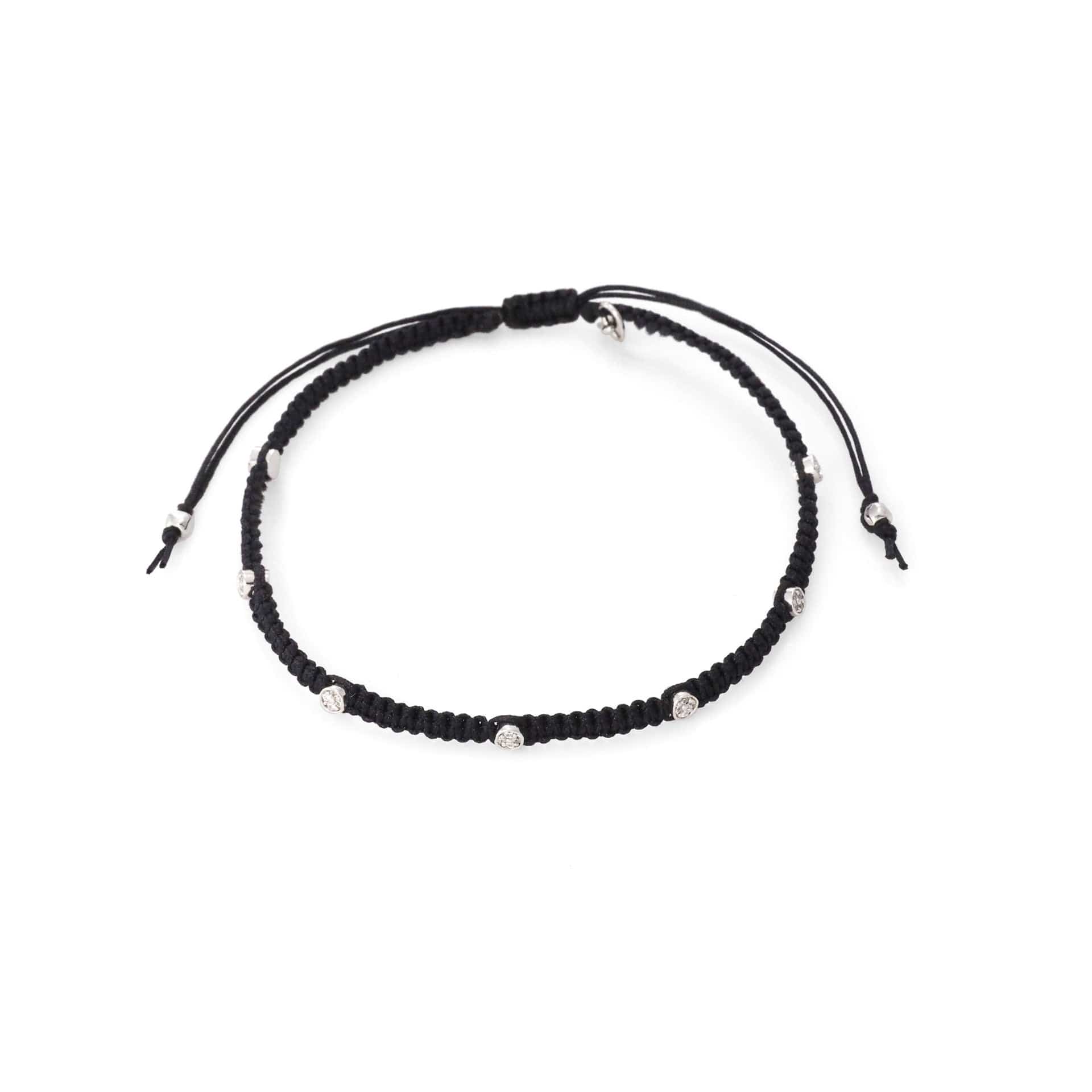 Braided CZ Disc Bracelet