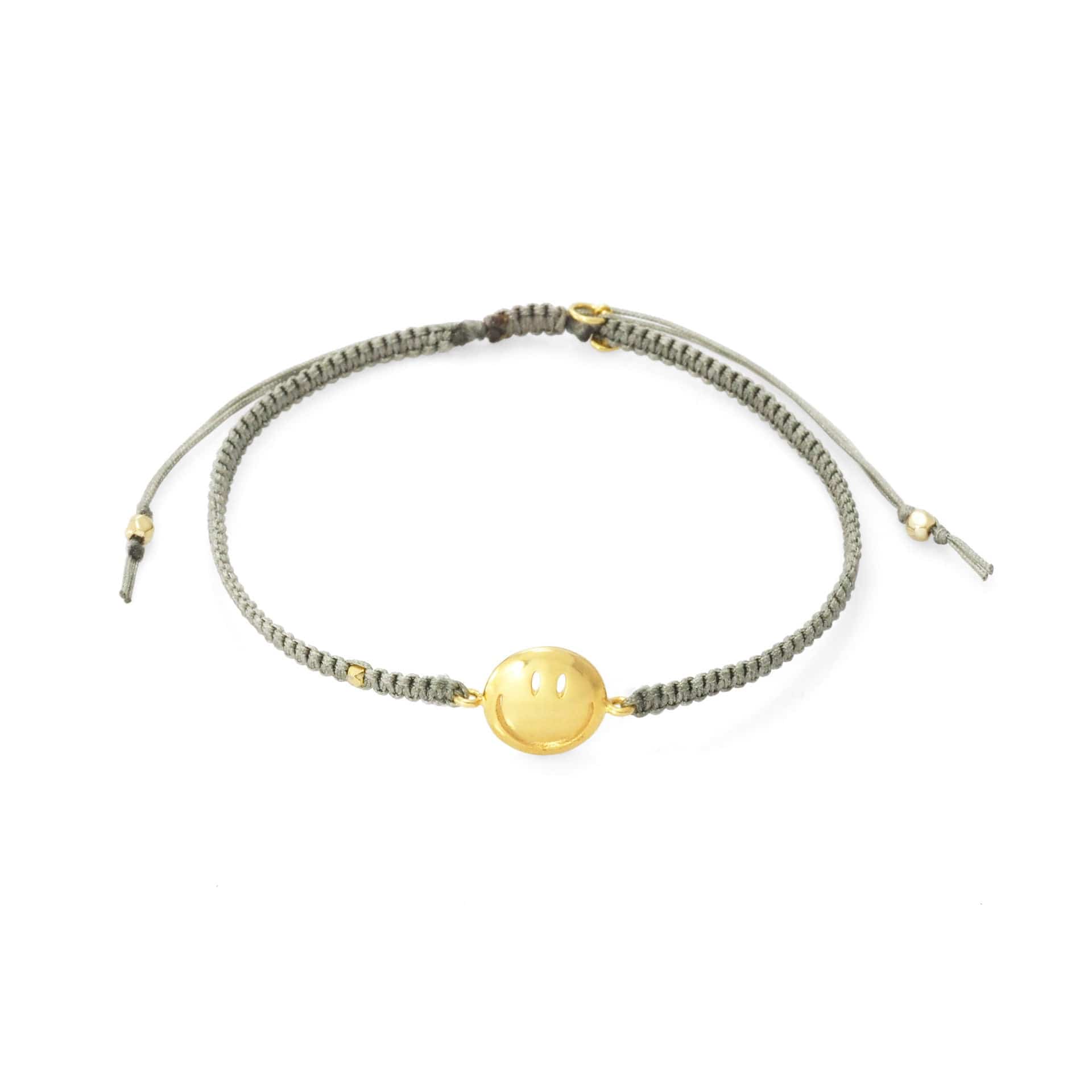 Smiley Face Silk Cord Bracelet