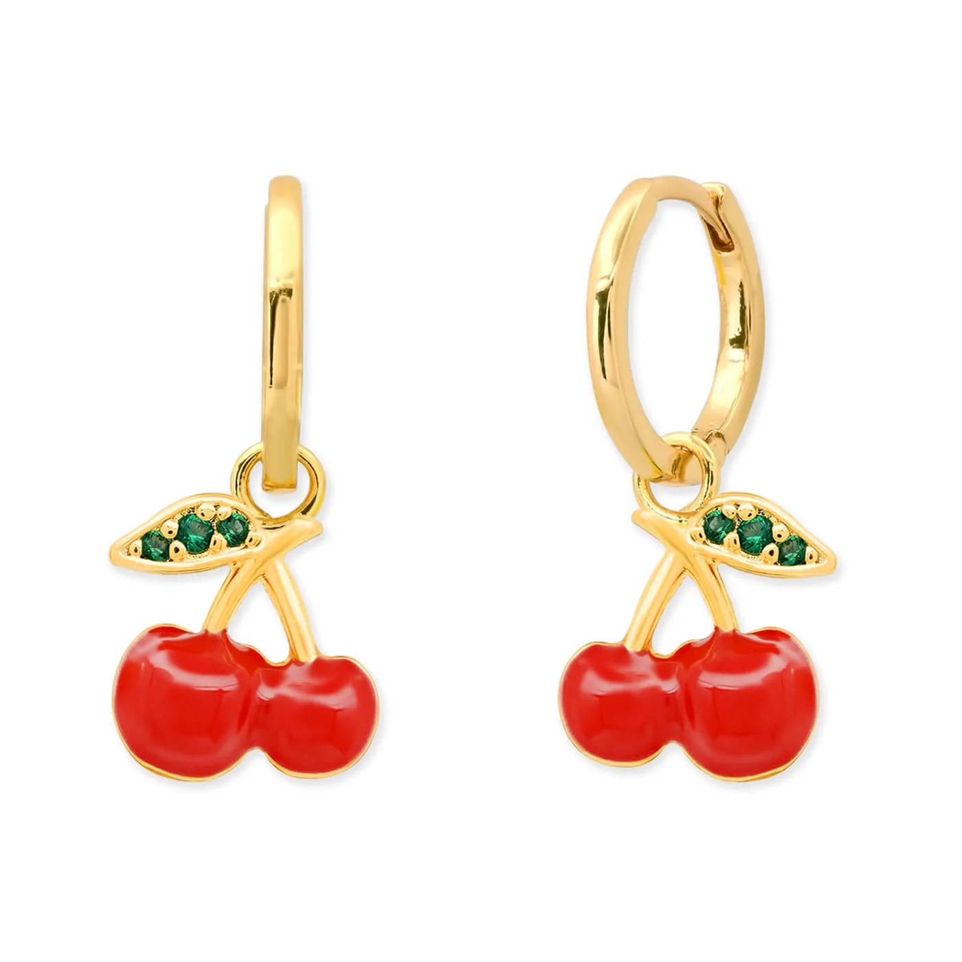 Cherry Huggie Earrings