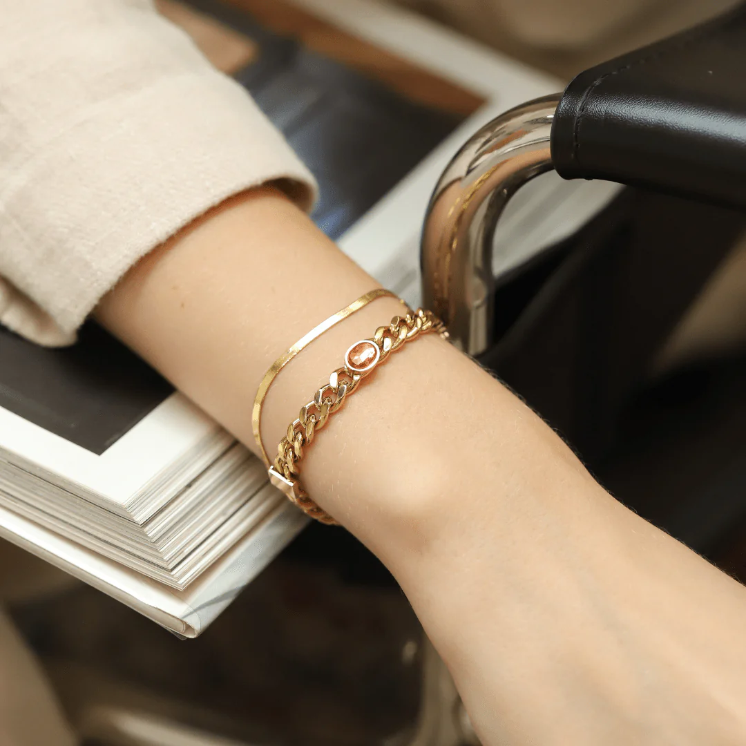 Herringbone Chain Bracelet - Image 2
