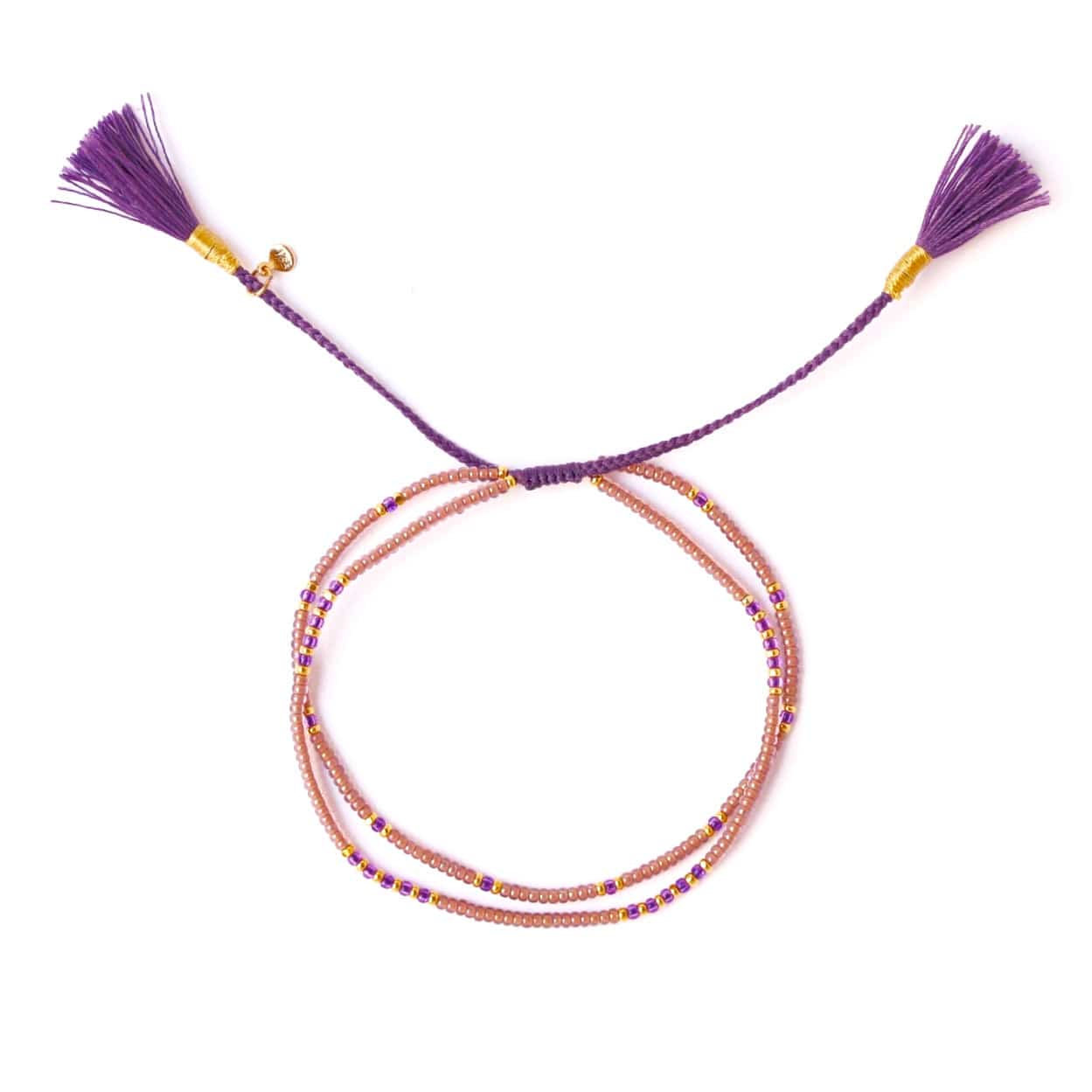 Double Strand Lavender Beaded Bracelet