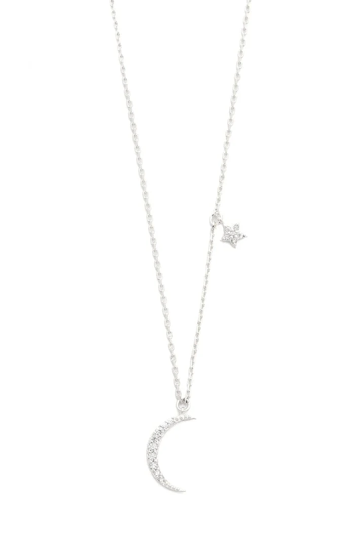The Moon & Star CZ Necklace - Image 3