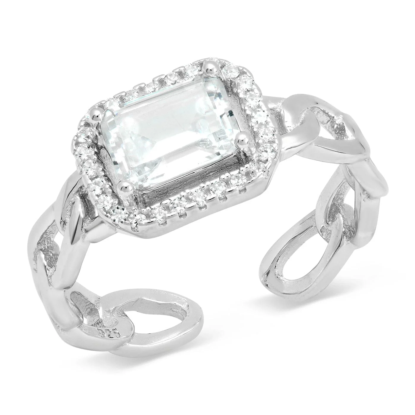 East West Emerald-Cut Ring - Image 5
