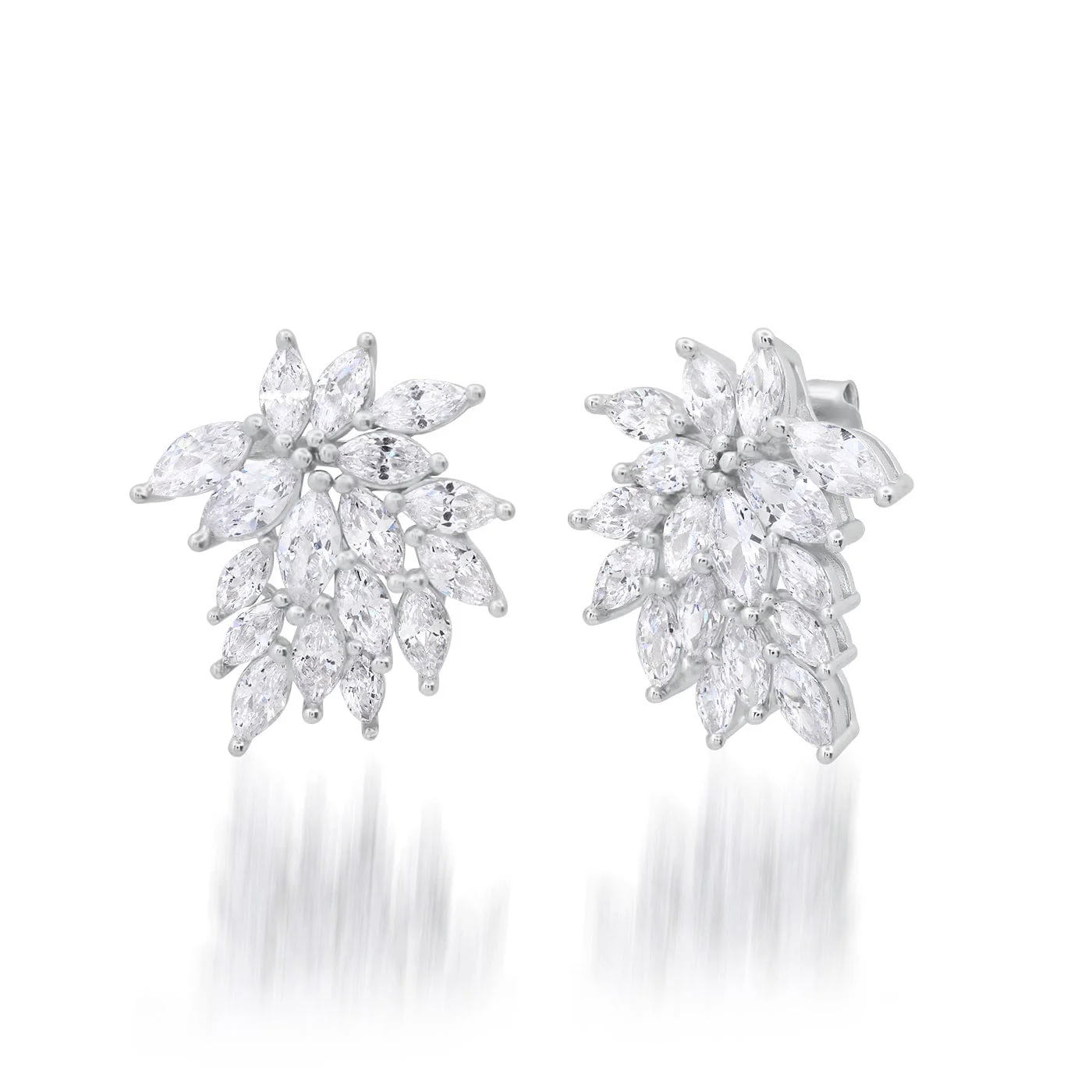 CZ Marquis Spray Earrings
