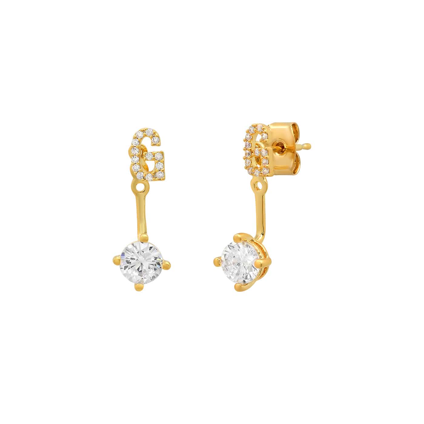 CZ Monogram Ear Jacket - Image 10