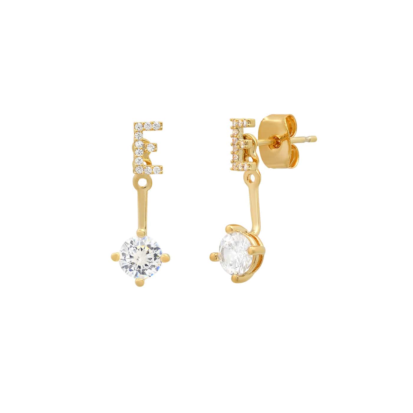 CZ Monogram Ear Jacket - Image 11