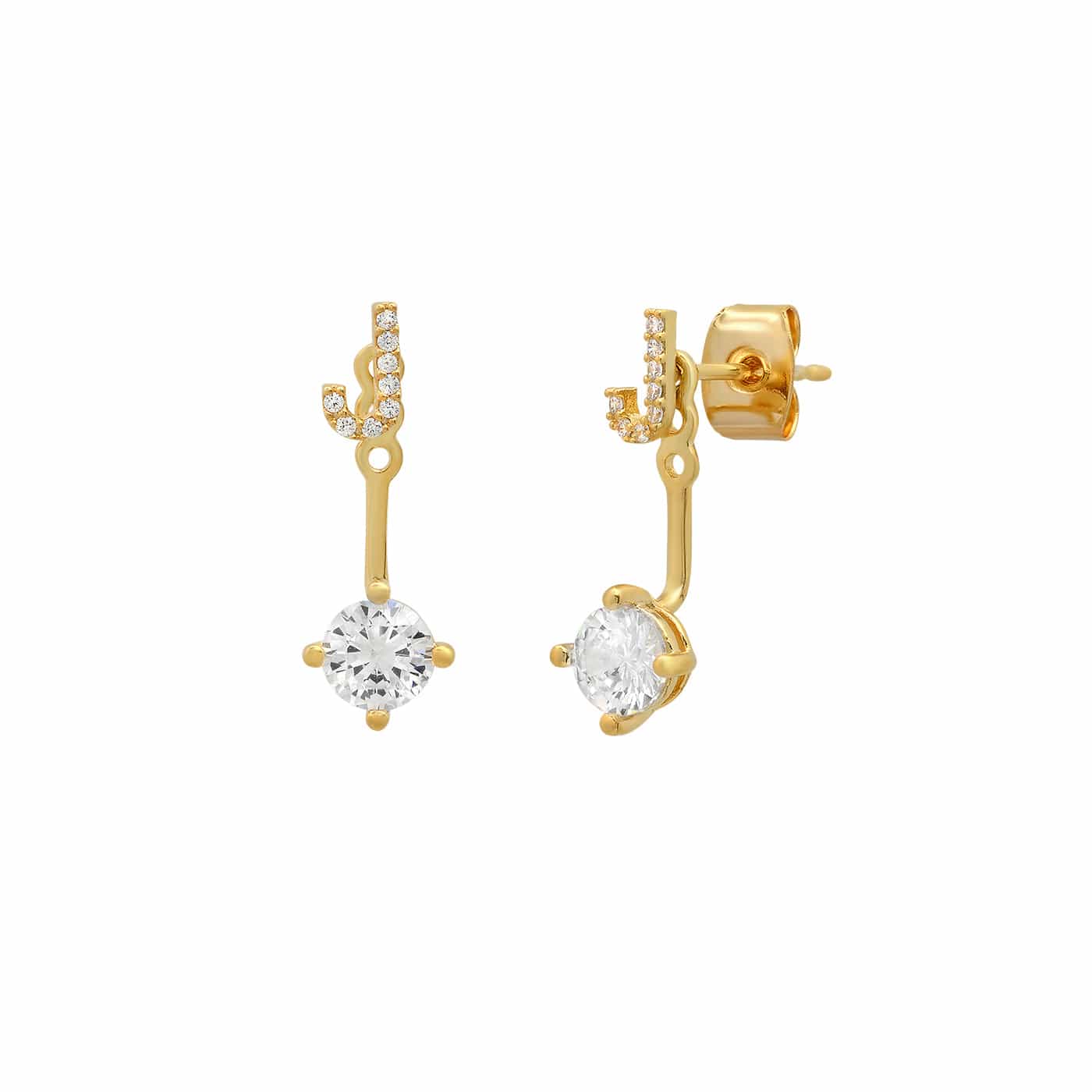 CZ Monogram Ear Jacket - Image 12