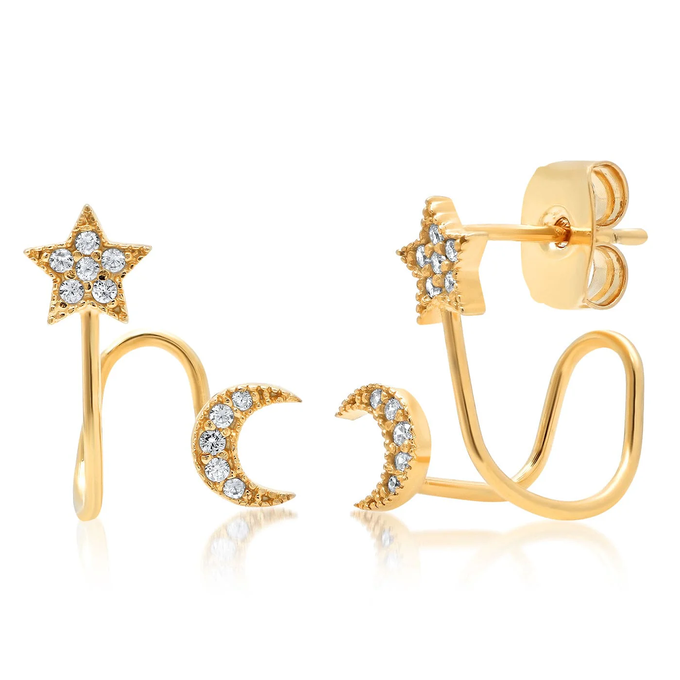 Star And Moon Ear Huggie