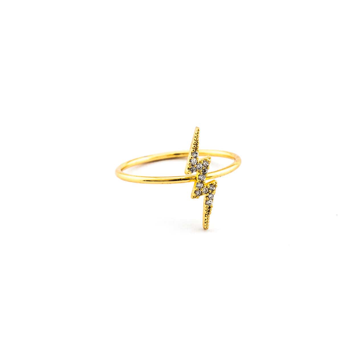 Lightning Bolt CZ Ring - Image 2