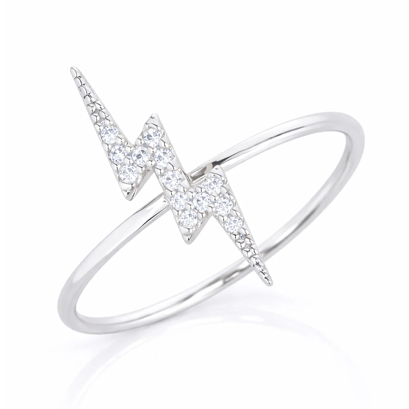 Lightning Bolt CZ Ring - Image 4