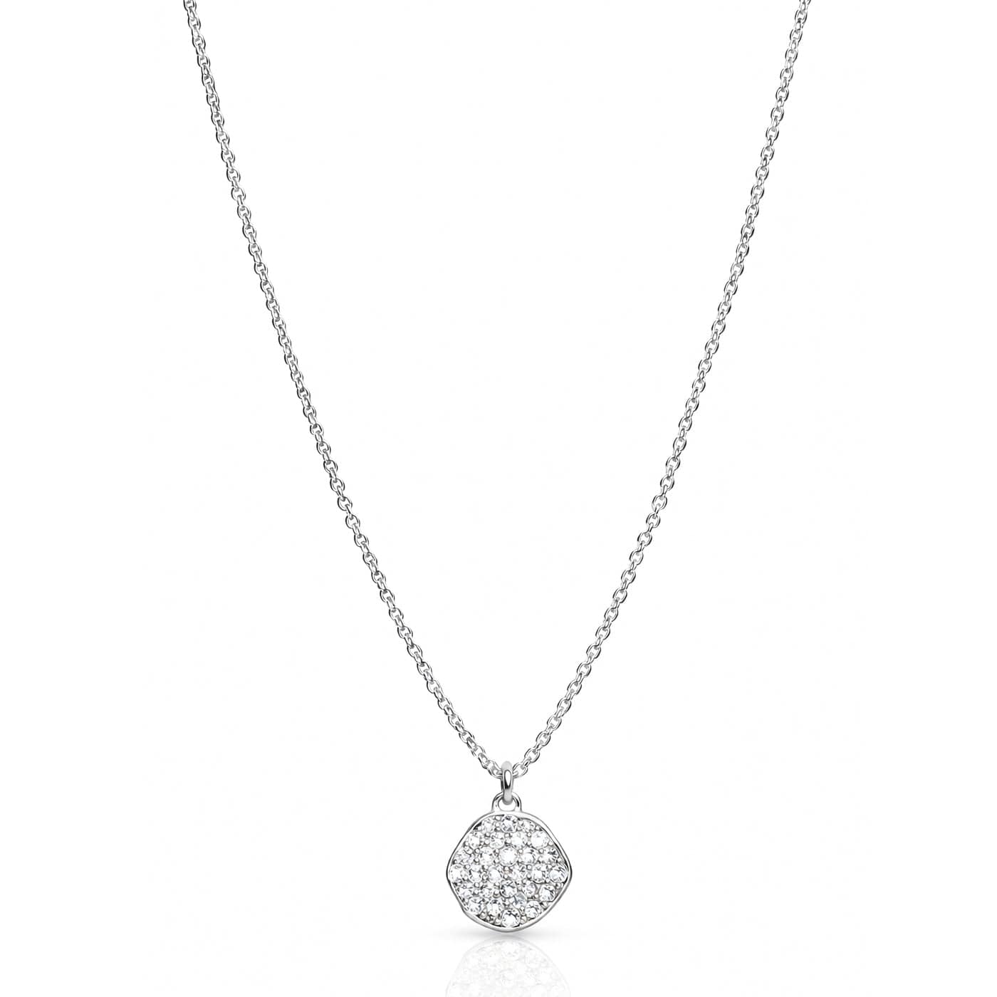 Handmade CZ Disc Pendant Necklace - Image 2