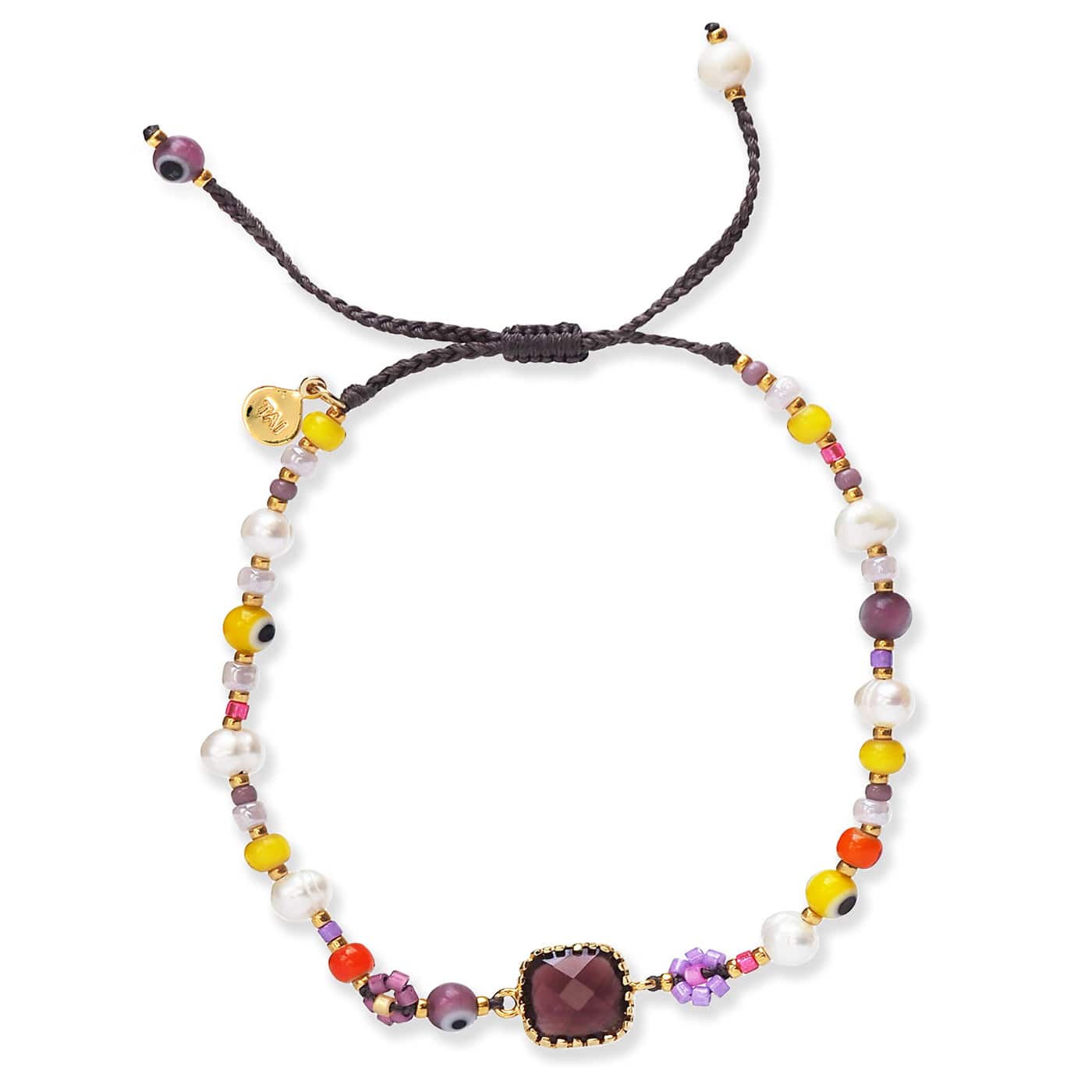 Kittisak Multi Colored Stone Evil Eye Bracelet - Image 3