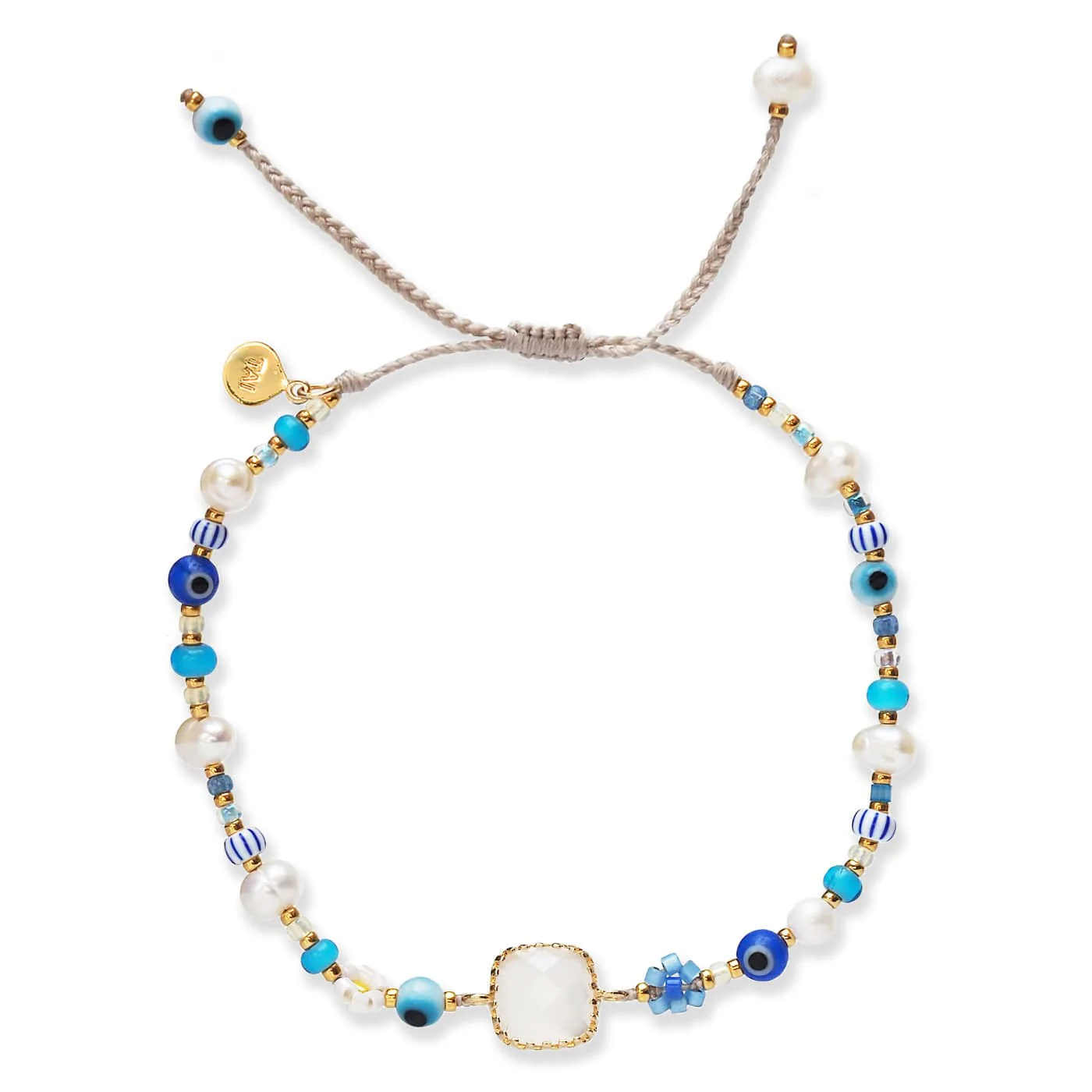 Kittisak Multi Colored Stone Evil Eye Bracelet - Image 6