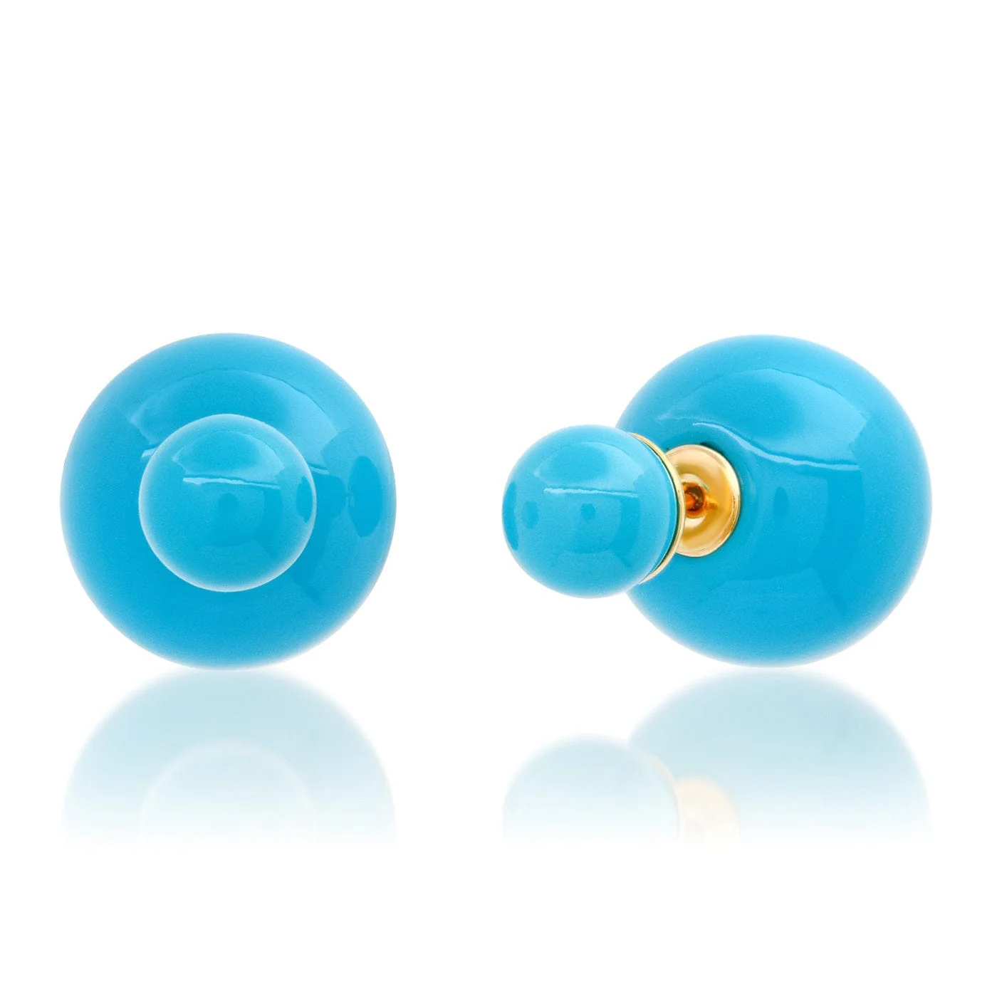 Double Ball Stud Earrings - Image 4