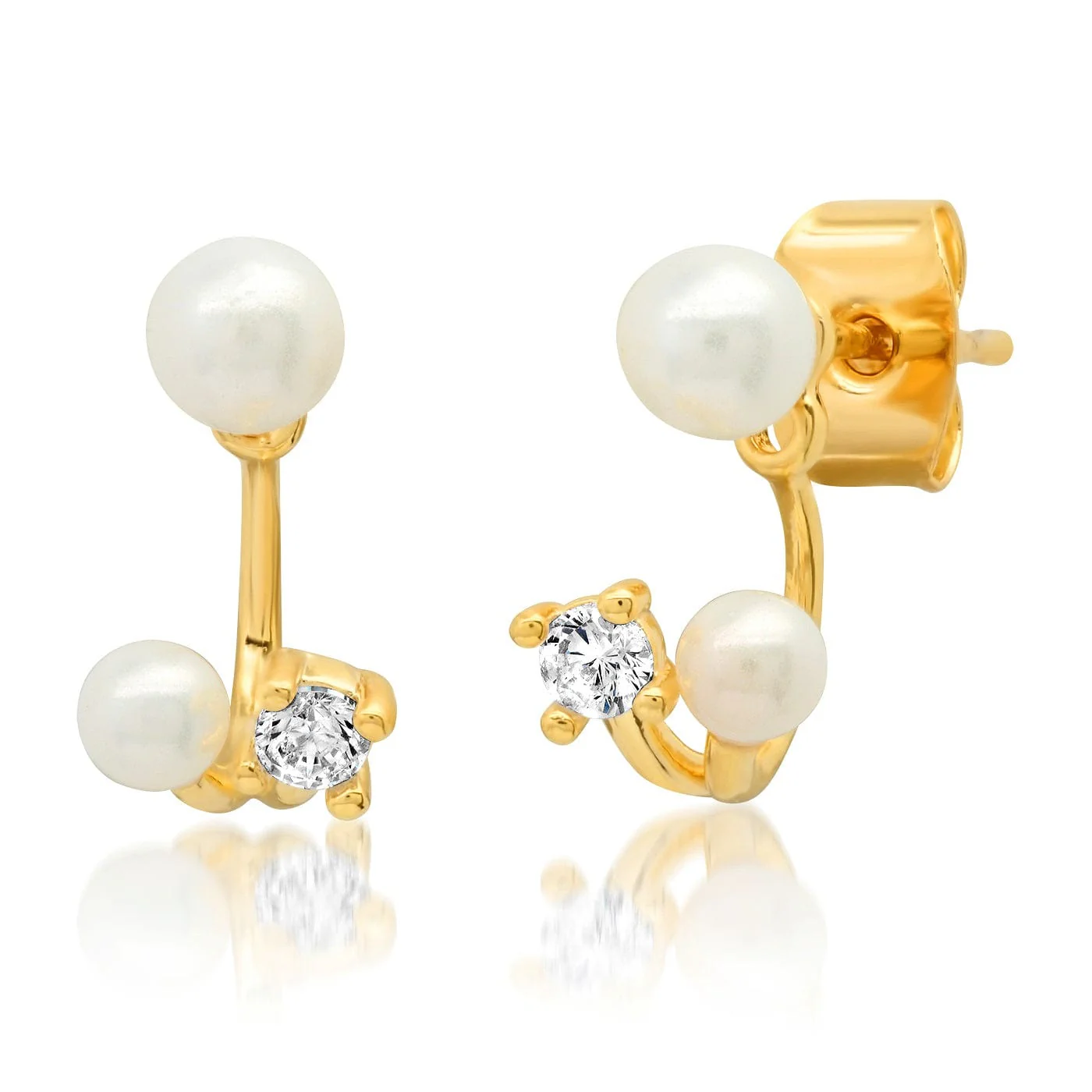 Double Pearl Ear Jacket