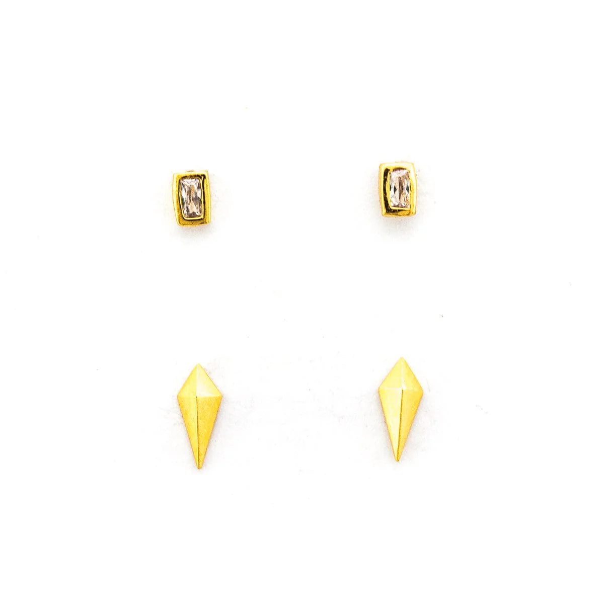 Mini Baguette Set Of 2 Earrings - Image 2