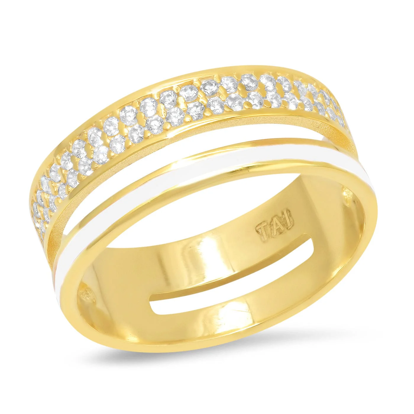 Duo Glow Pavé Band Ring
