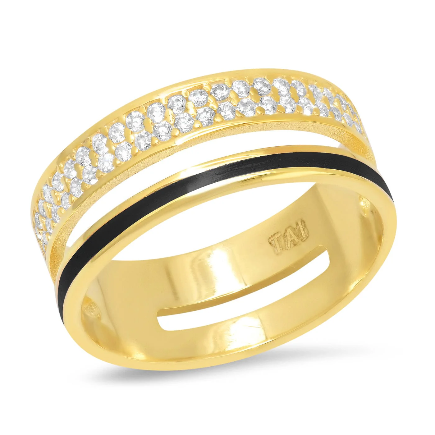 Duo Glow Pavé Band Ring - Image 3