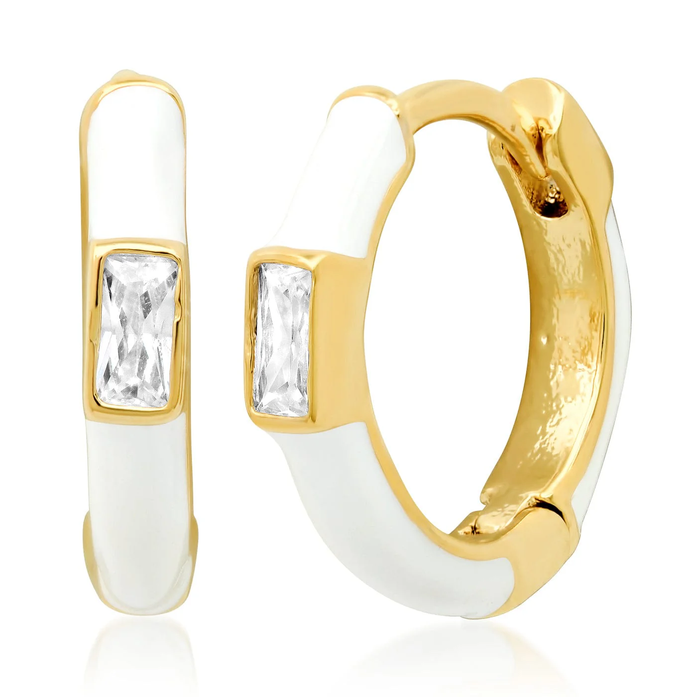 Enamel Huggie with CZ Baguette - Image 4