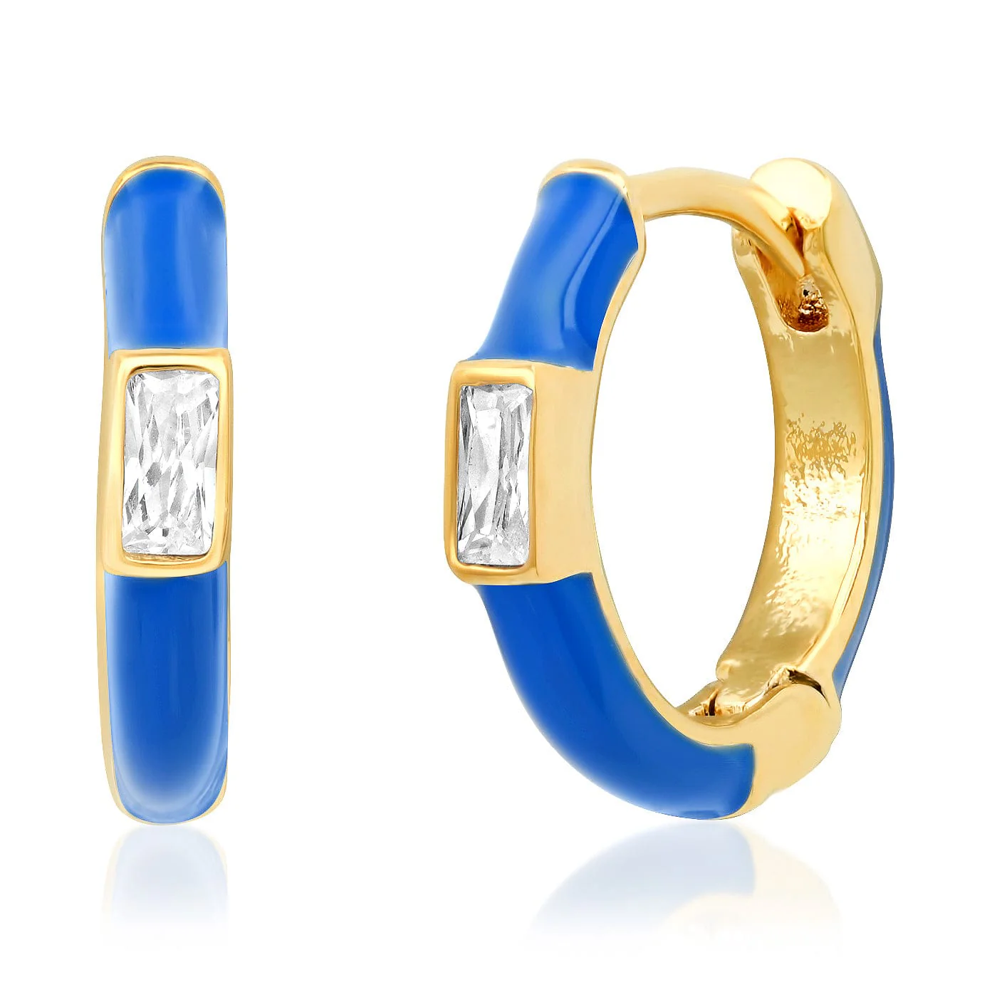 Enamel Huggie with CZ Baguette - Image 5