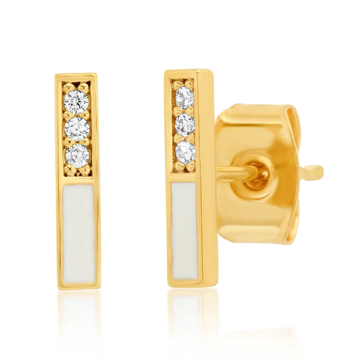 Domino Bars With Cz Studs - Image 3
