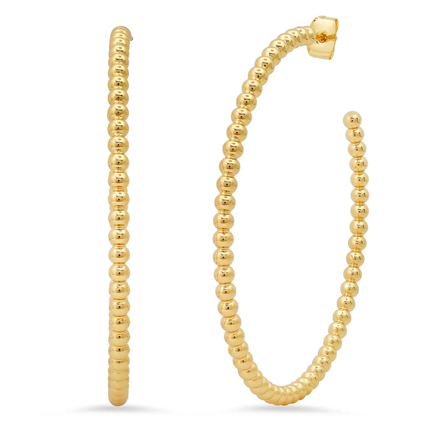 Extra Large Gold Ball Hoop | 57mm