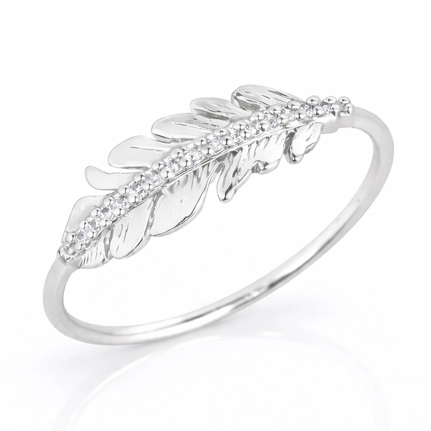 CZ Feather Ring - Image 2