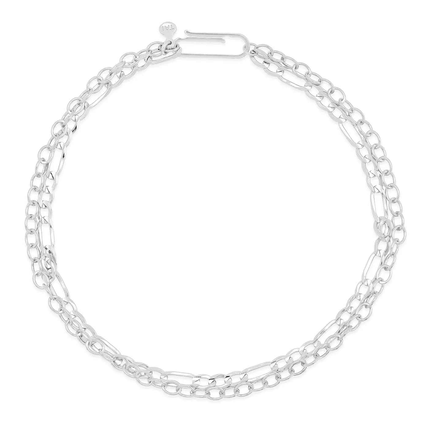 Figaro Double Chain Bracelet - Image 2