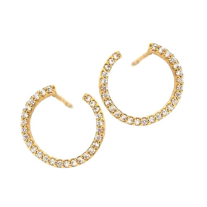 Front To Back Pave Hoop Earrings