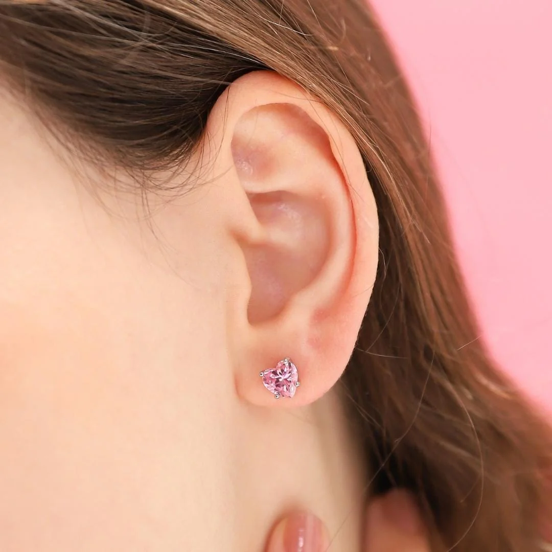 Glass Heart Studs - Image 2