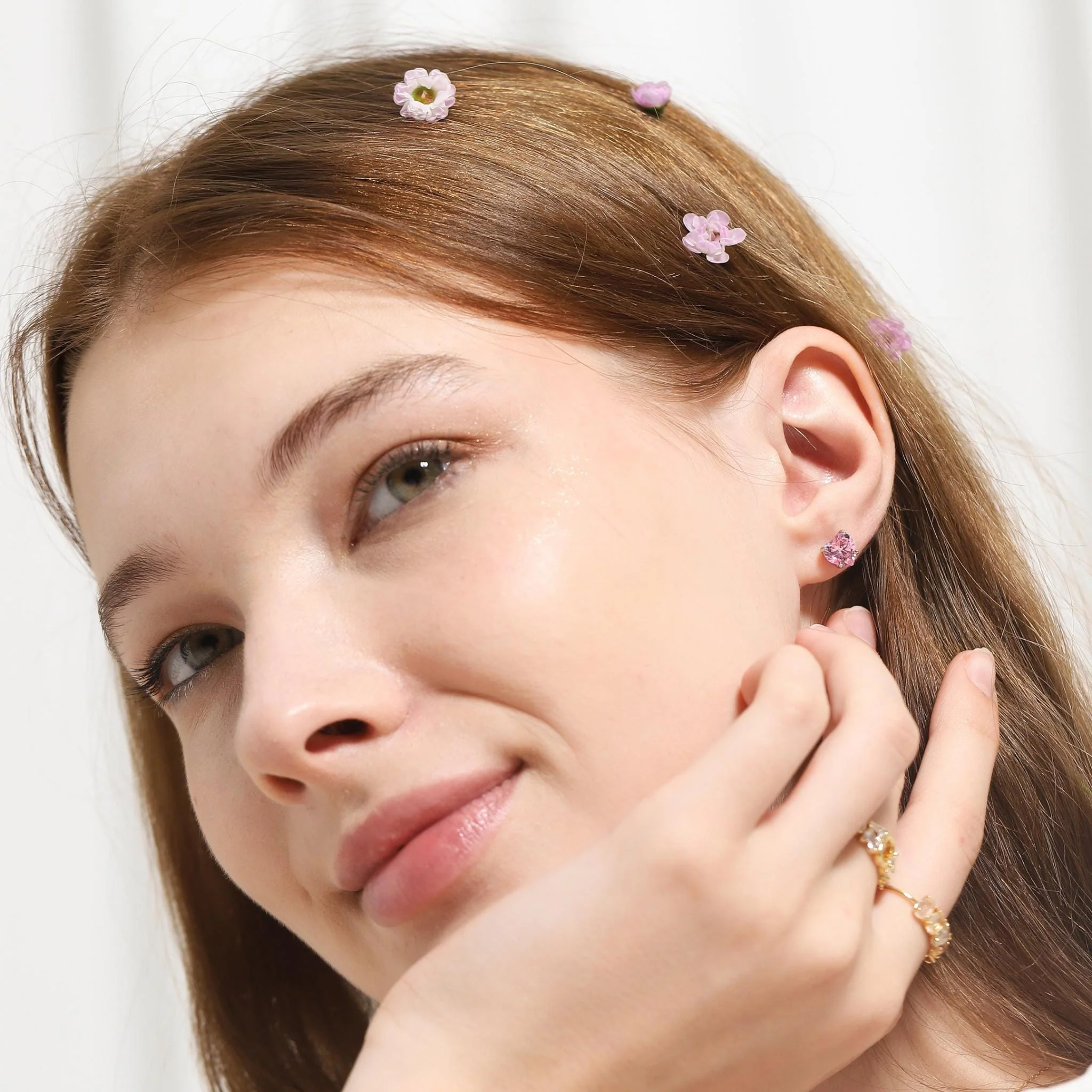 Glass Heart Studs - Image 4