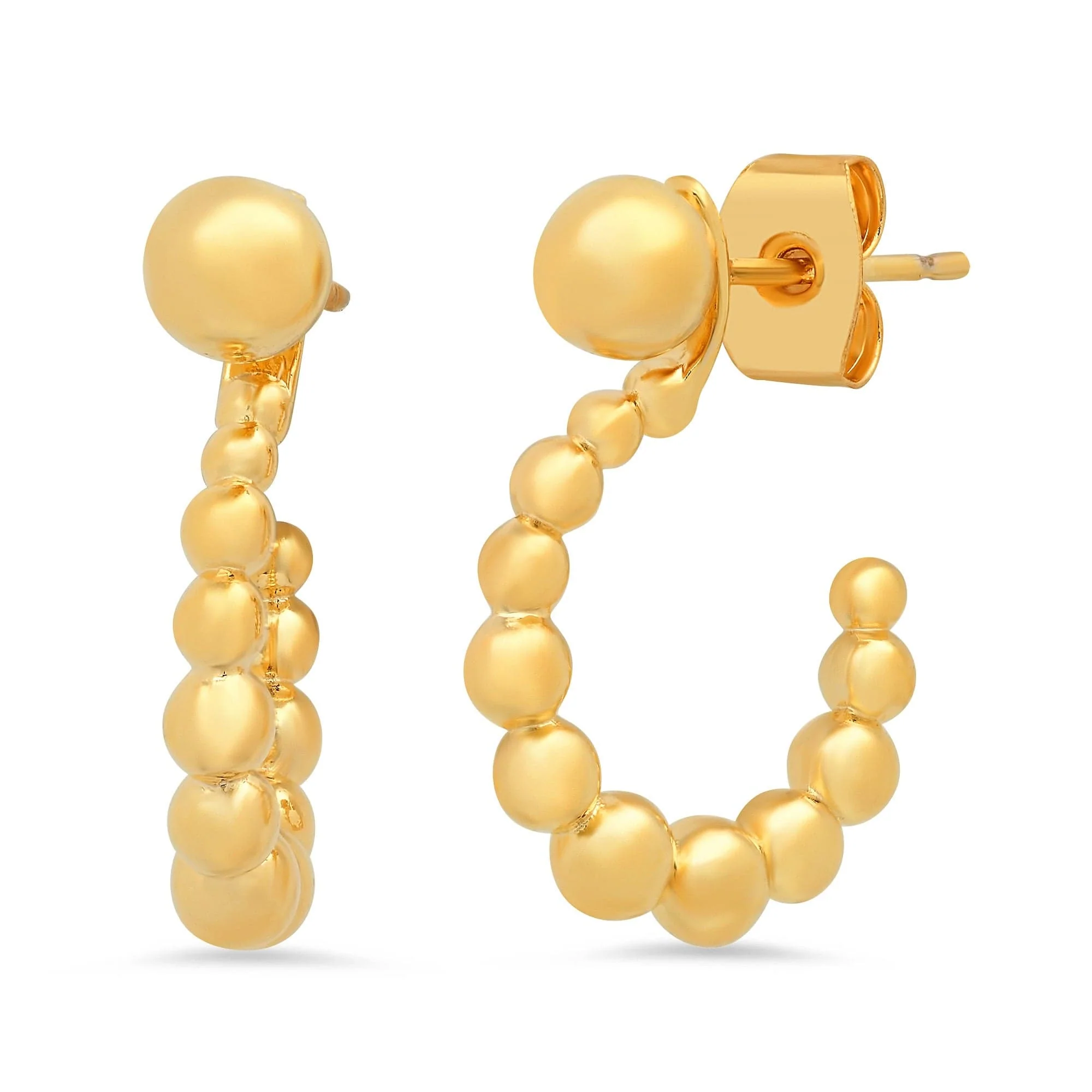 Bali Gold Beaded Ear Jackets