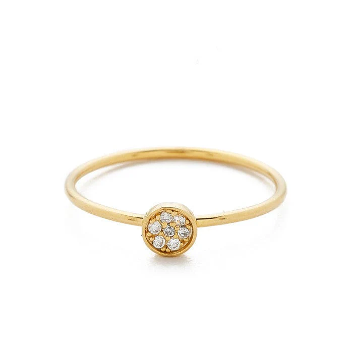 Mini Pave Disc Ring