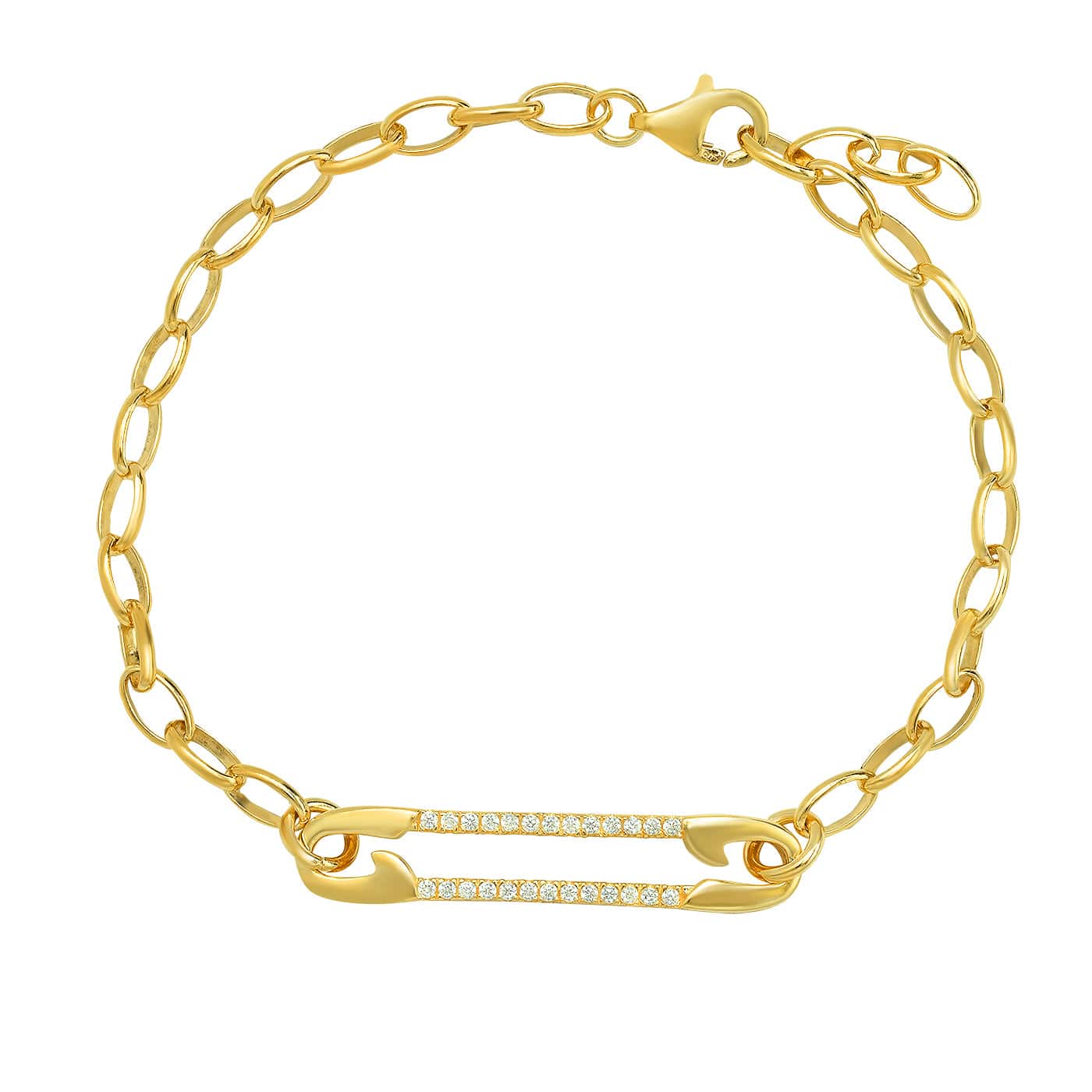 Safety Pin Sparkle Bracelet
