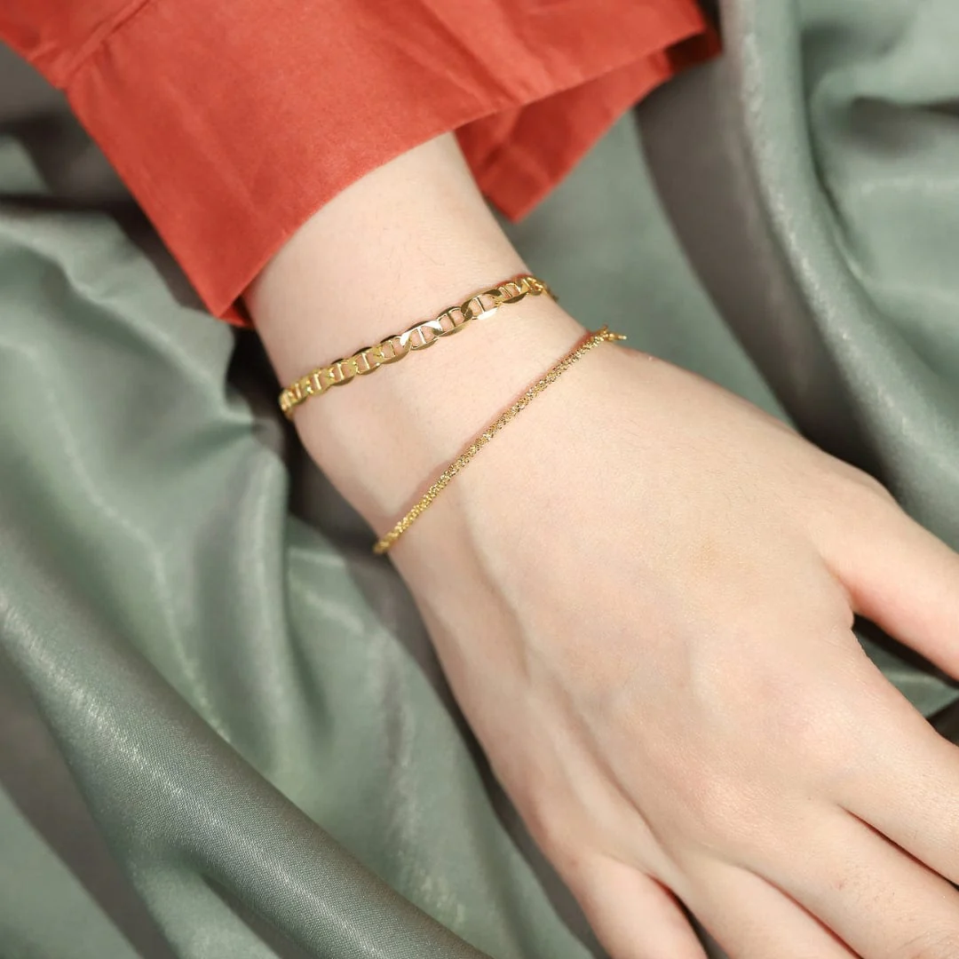Gold Vermeil Mariner Chain Bracelet - Image 2